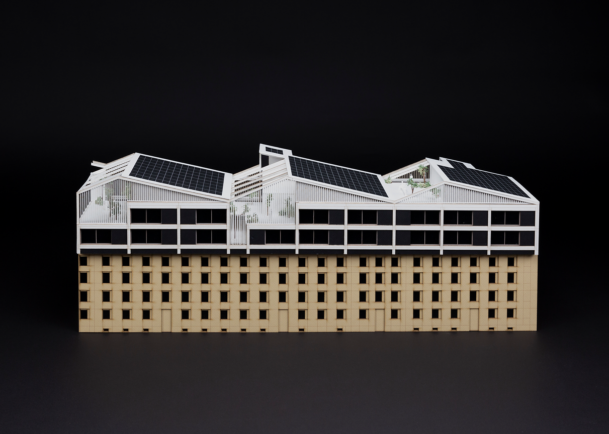 front view of the architectural model