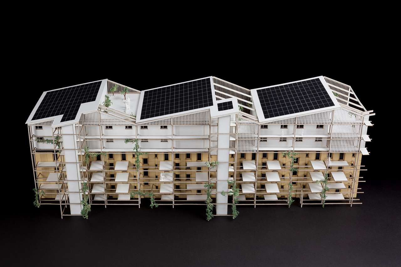 photo of the back of the architectural model