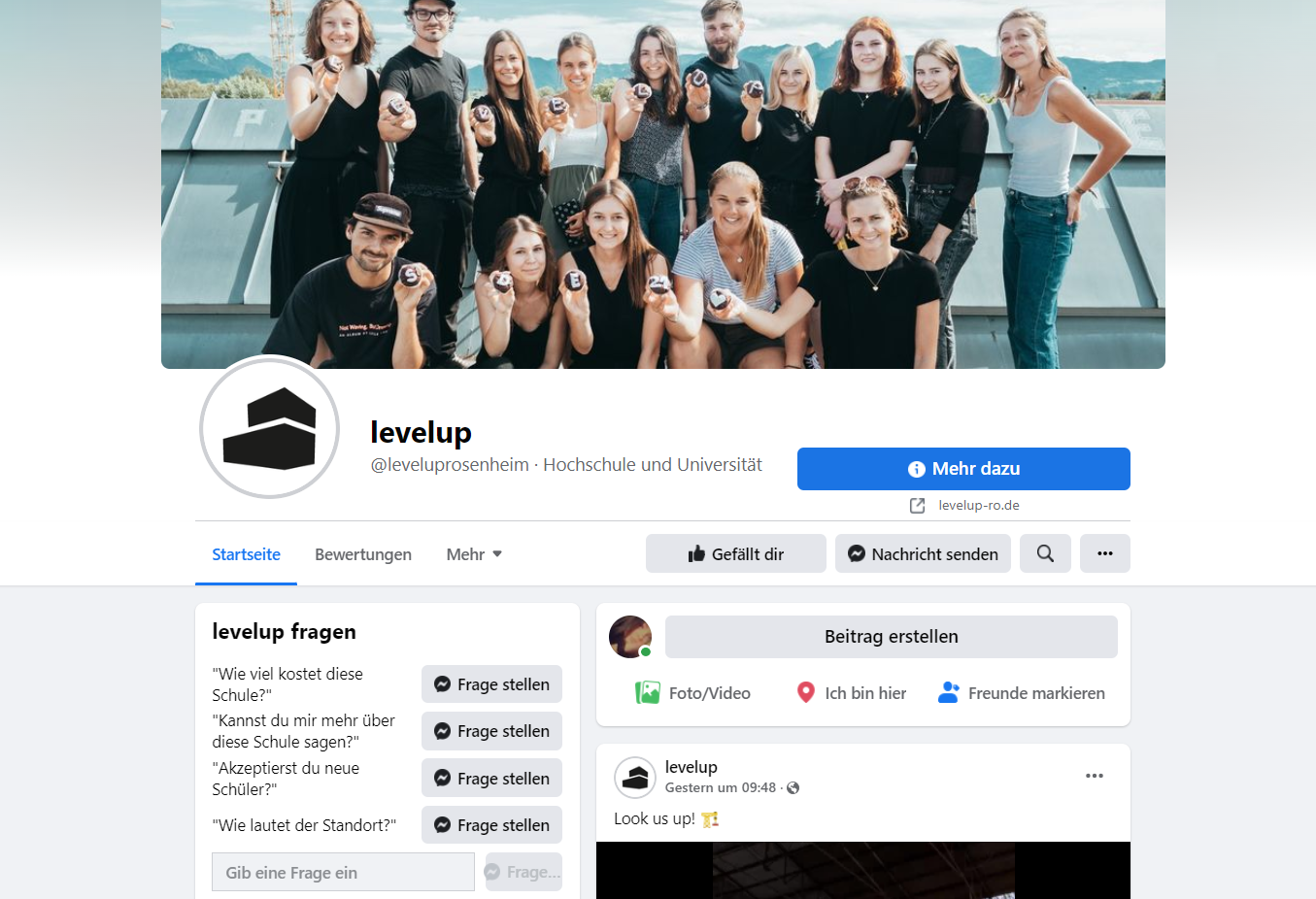 levelup facebook page