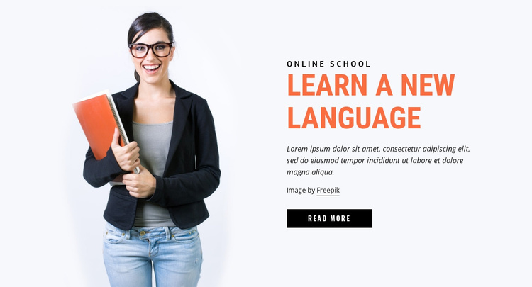 Learn a New Language Website Template