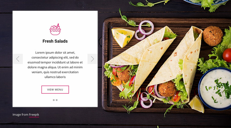 Download Fresh Salads Website Mockup