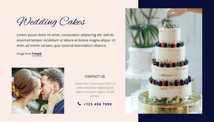 Wedding Cakes Website Builder Software