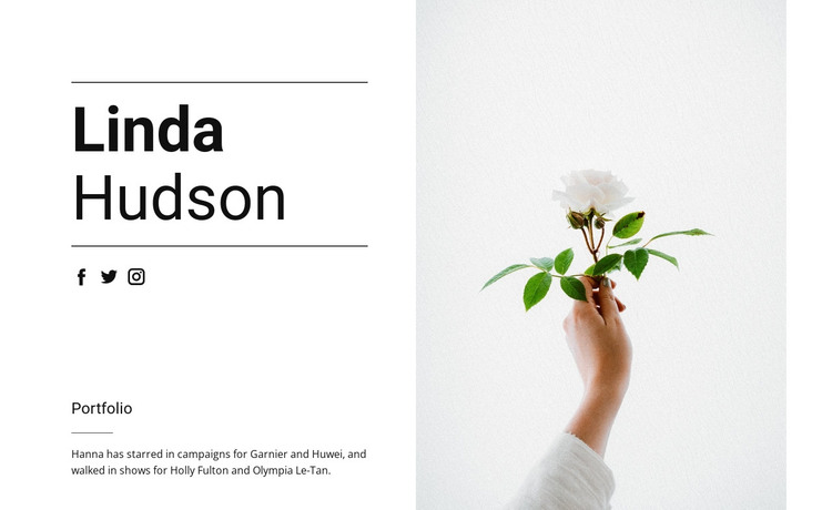 About Linda Hudson HTML Template