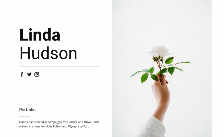 About Linda Hudson Website Template
