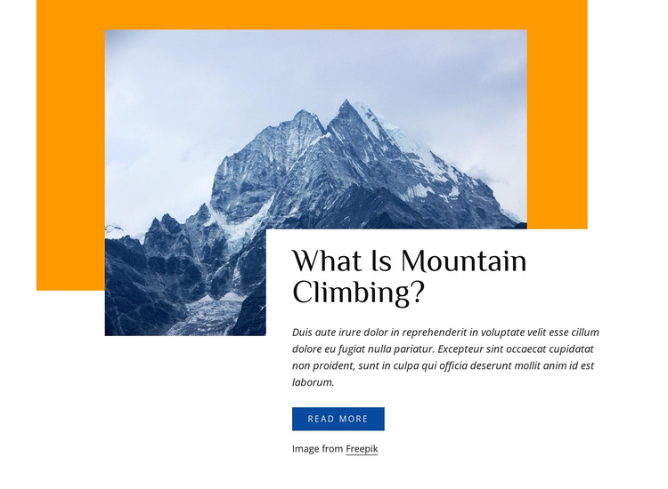 Rock climbing guides One Page Template
