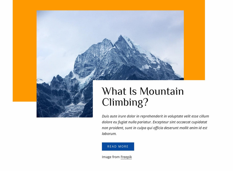 Rock climbing guides Website Mockup