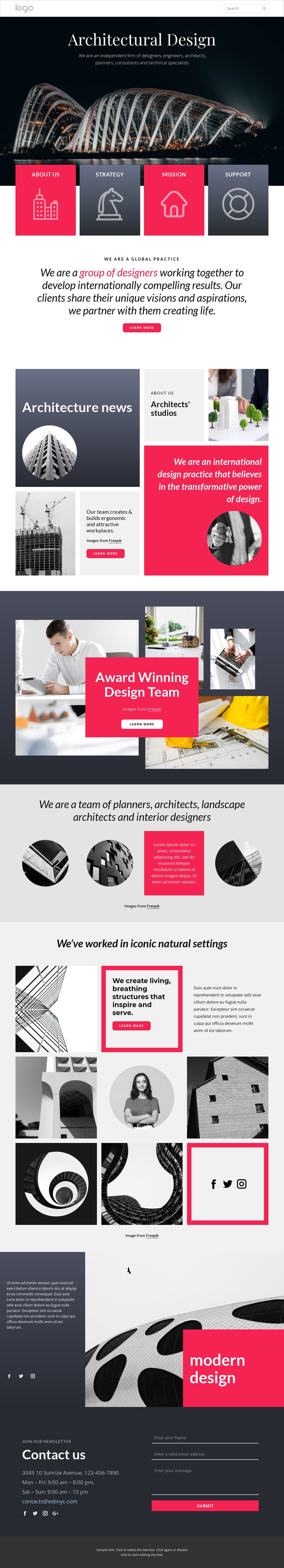 Integrated architecture HTML Template