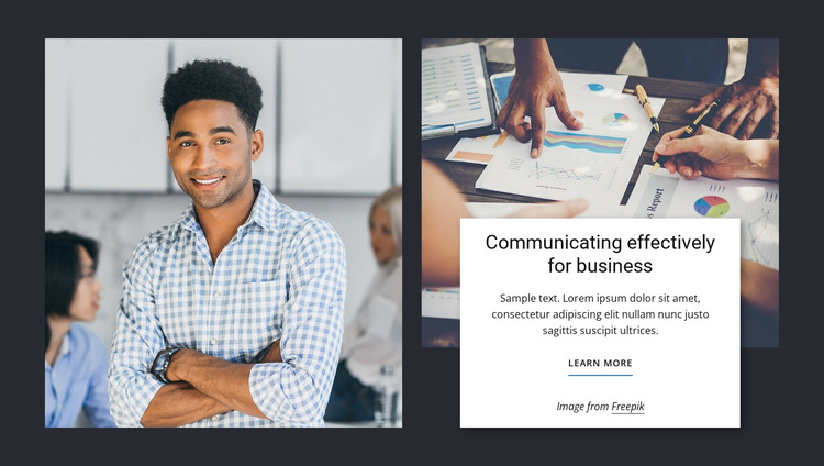Use business communication skills HTML5 Template