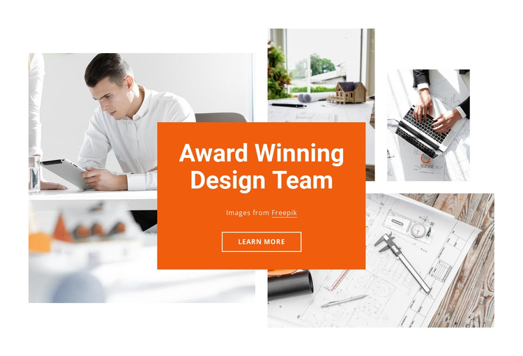 Award winning design firm One Page Template