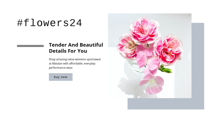 Tender and beautiful details Joomla Page Builder