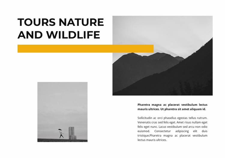 Tours to deserted places Website Template