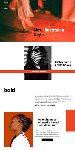 Biography text HTML Template