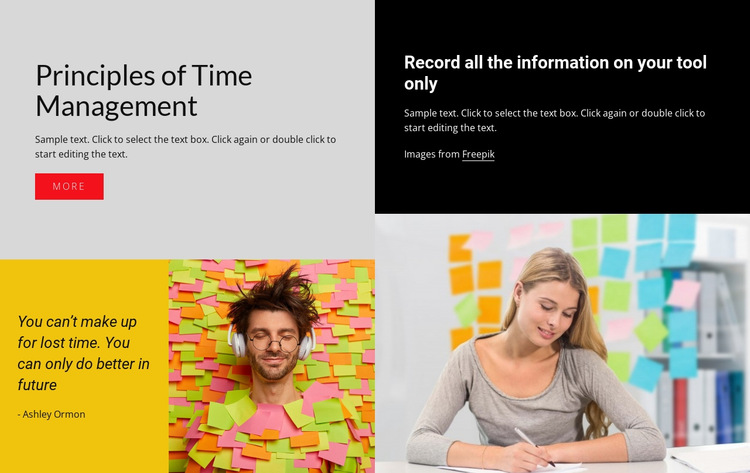 Time management ideas HTML5 Template
