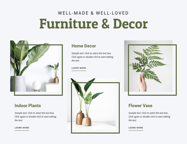 Furniture and decor Template