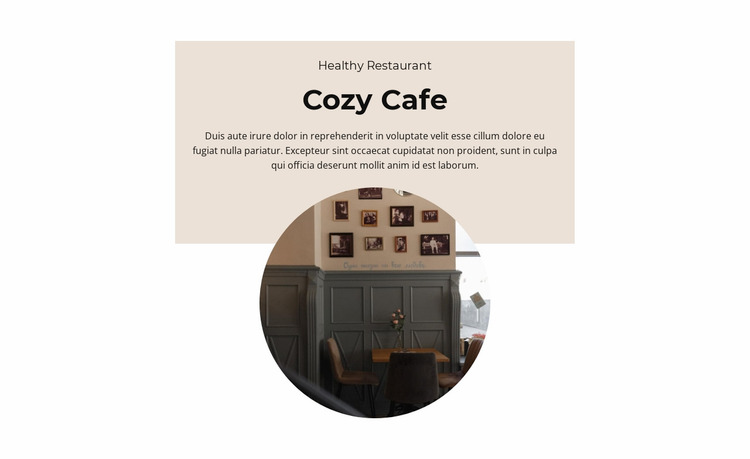 Cozy cafe Website Mockup