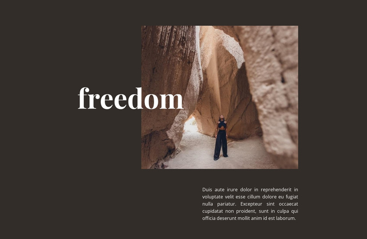 Freedom in the mountains Joomla Page Builder
