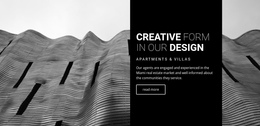 Creative Form In Our Design Web Page Layout Note