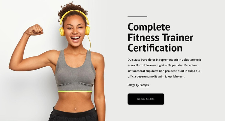 Fitness trainer Website Mockup