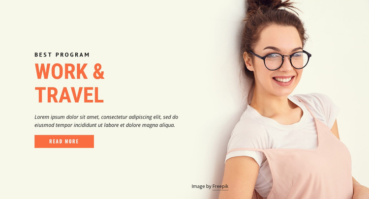 Programs to work and travel  HTML5 Template