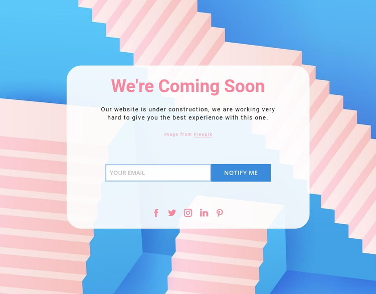 We are coming soon page Landing Page
