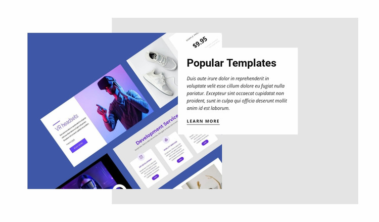 Popular templates WordPress Website Builder