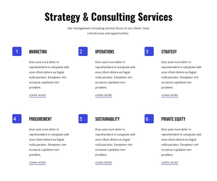 Strategy and agile services CSS Template