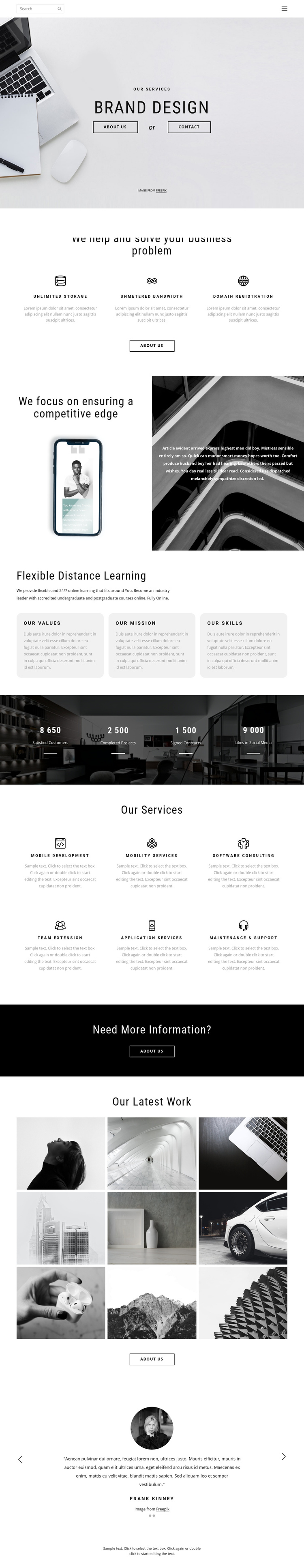 Sales design One Page Template