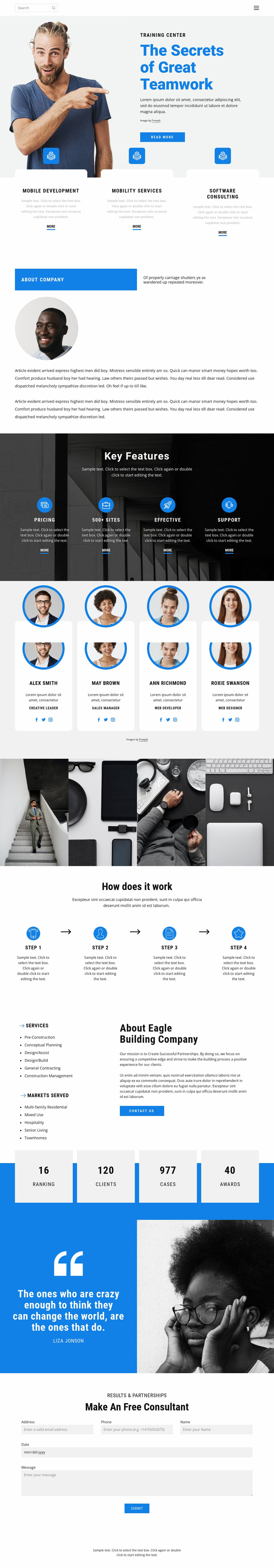 Business template Website Design