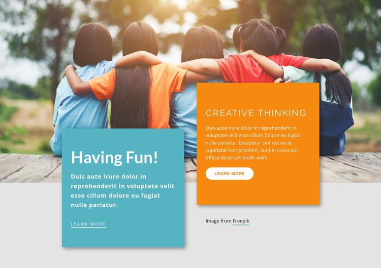 Learning Activities for Kids Website Design