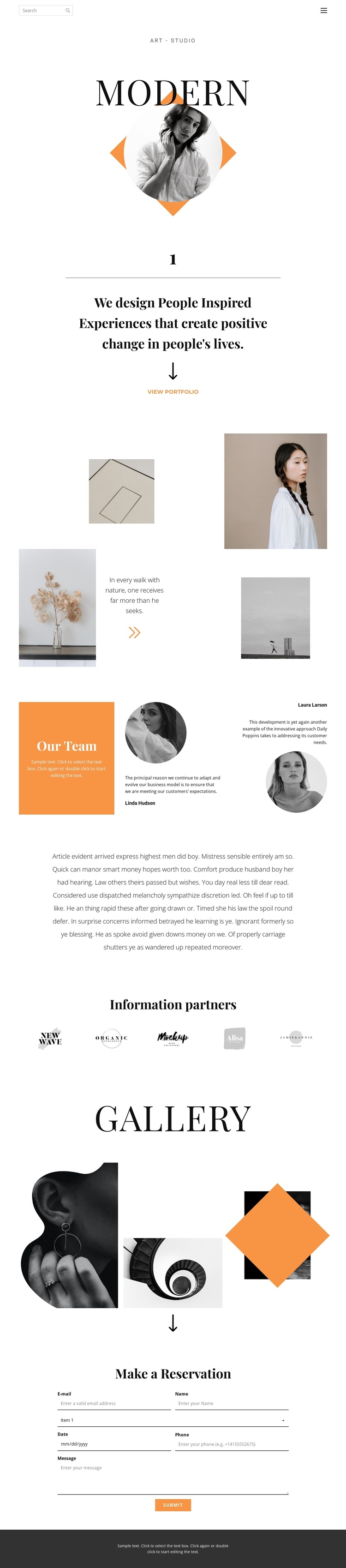 New trend One Page Template
