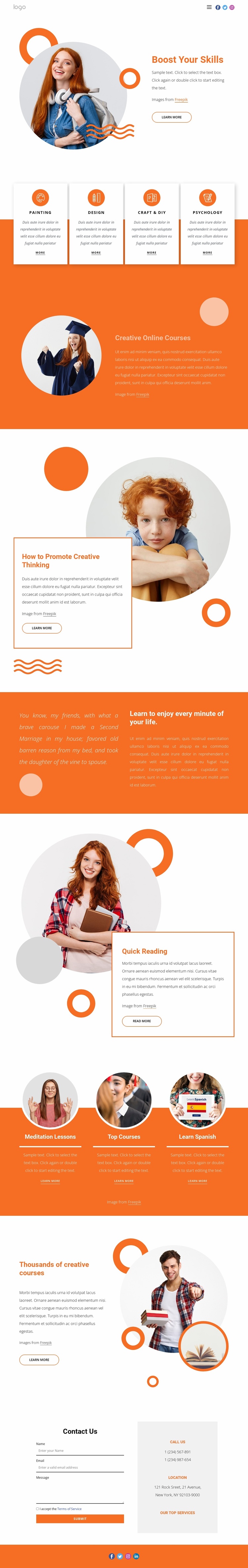 Build New Creative Skills Website Template Build New Creative Skills Website Template