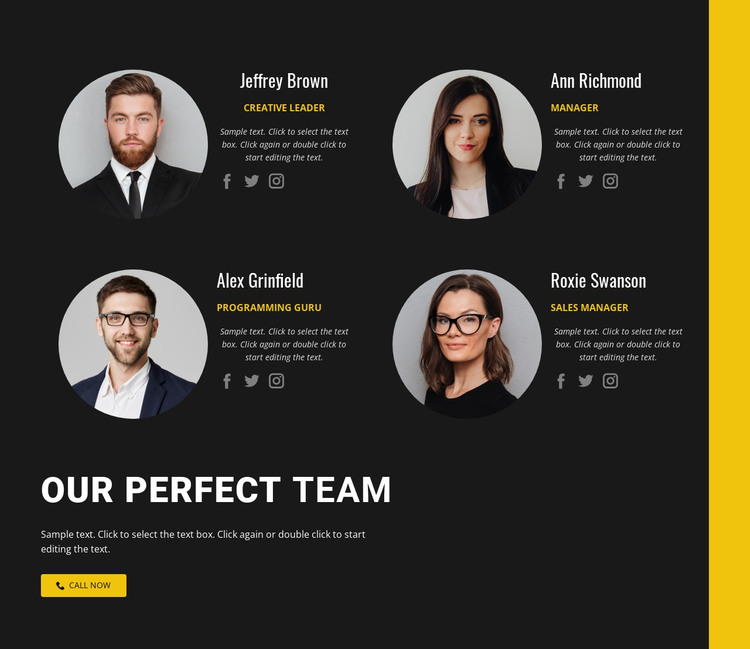Our busuiness team HTML Template