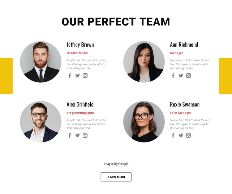Perfect business team HTML Template