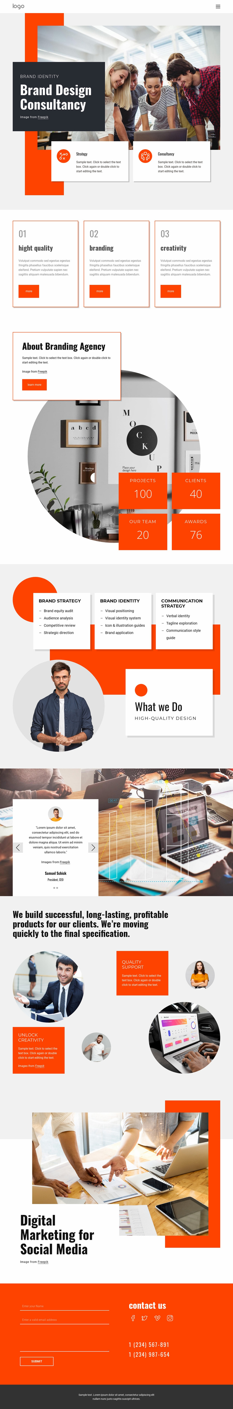 Growth design agency Landing Page