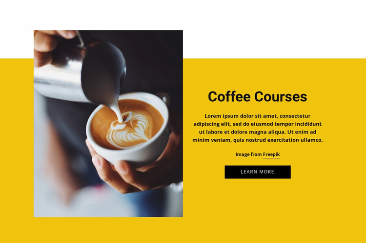Coffee Barista Courses Website Design