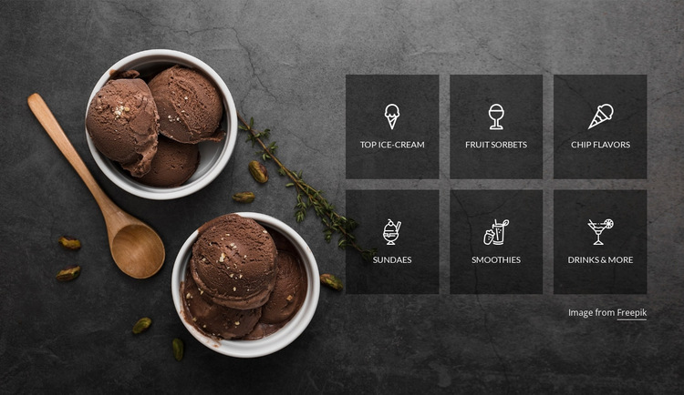 Ice cream dessert HTML5 Template
