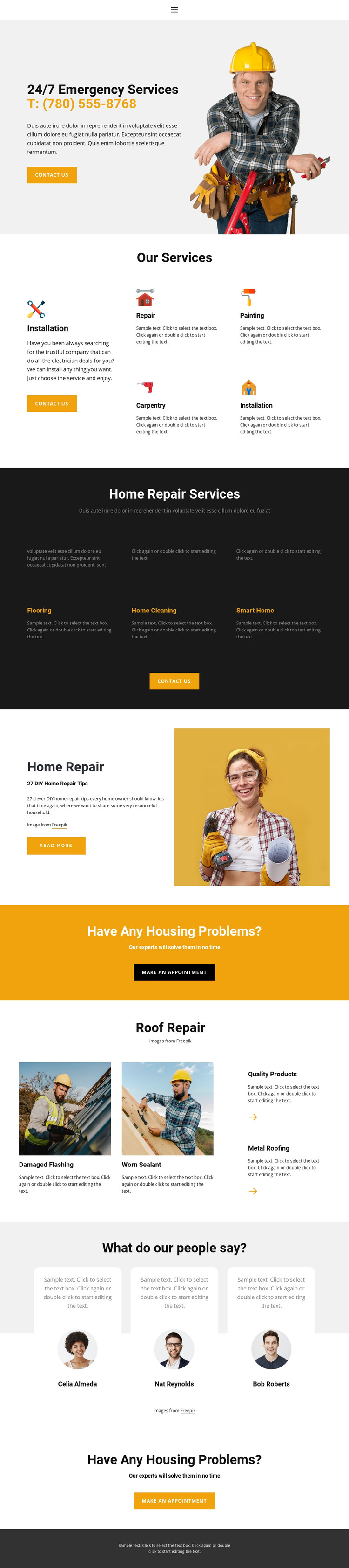 Solving household problems HTML5 Template