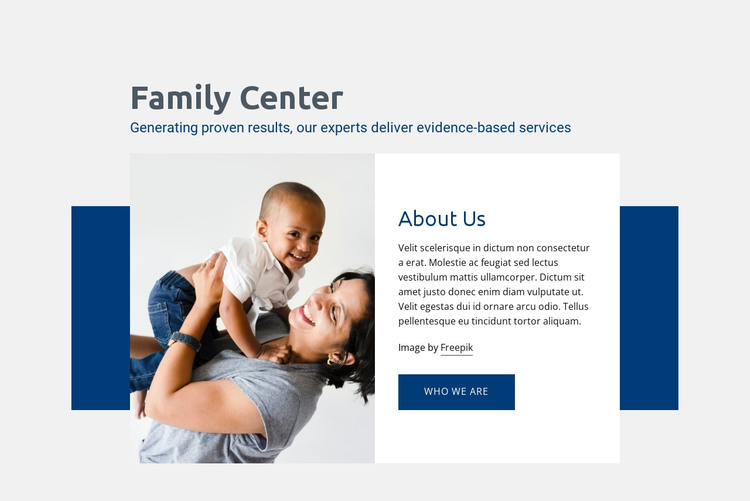 Family center services HTML Template