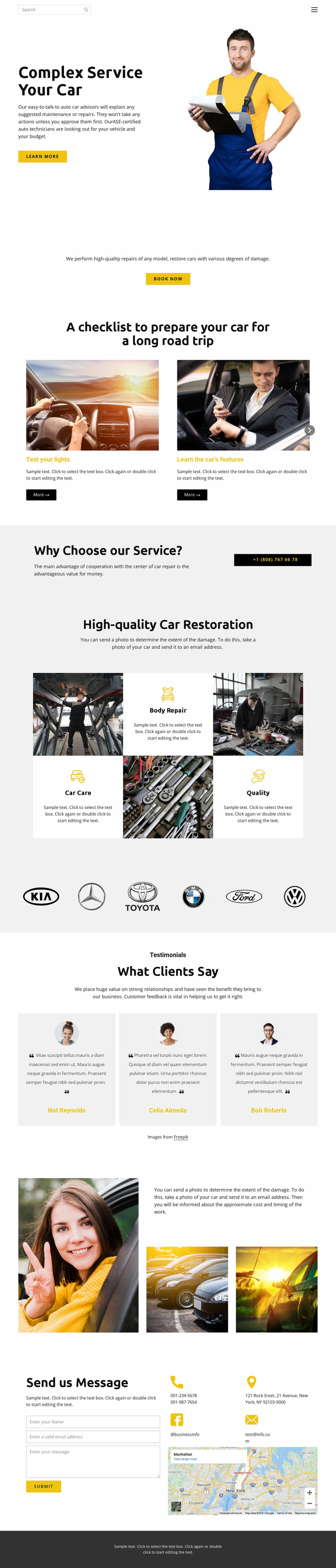 Car service Website Template