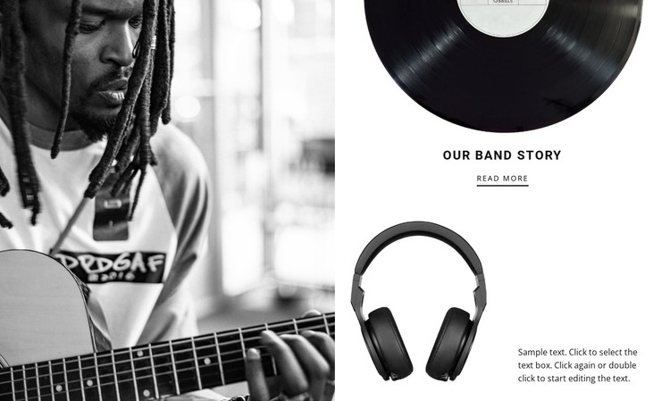 Music brand story  CSS Template