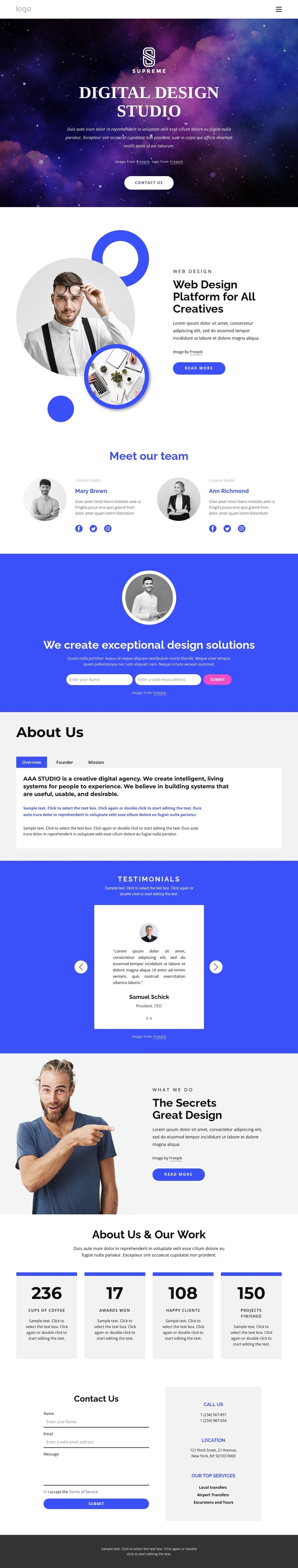 Digital design agency CSS Template