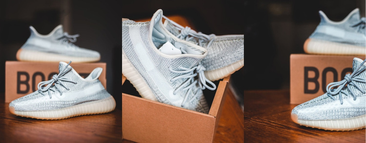 Galería con colección de zapatos Plantilla de sitio web
