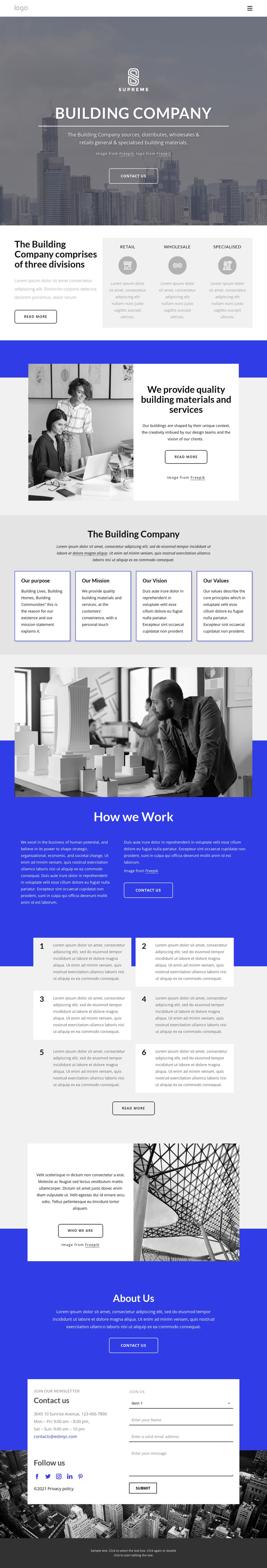 New building company HTML Template