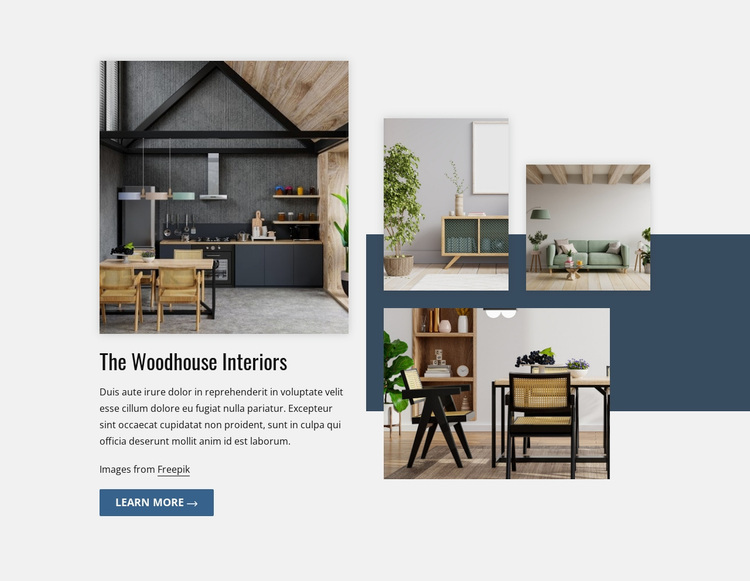 Wooden separating wall Website Design