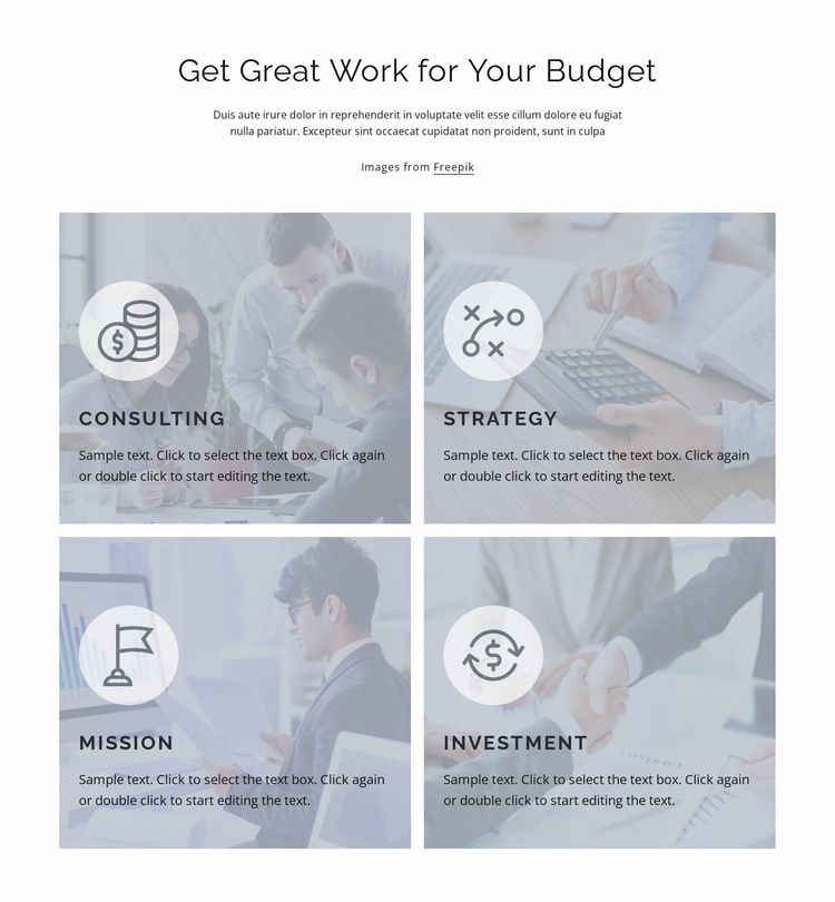 Great work for your budget Website Template