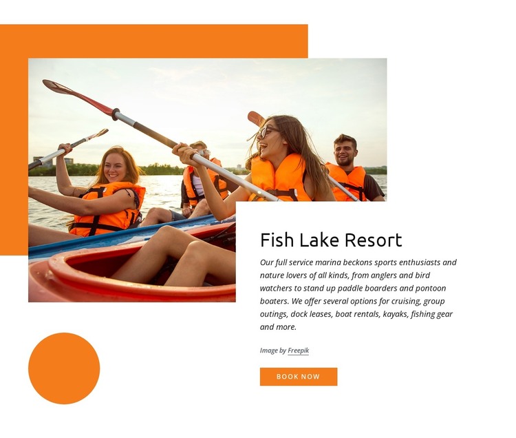 Fish lake resort HTML Template