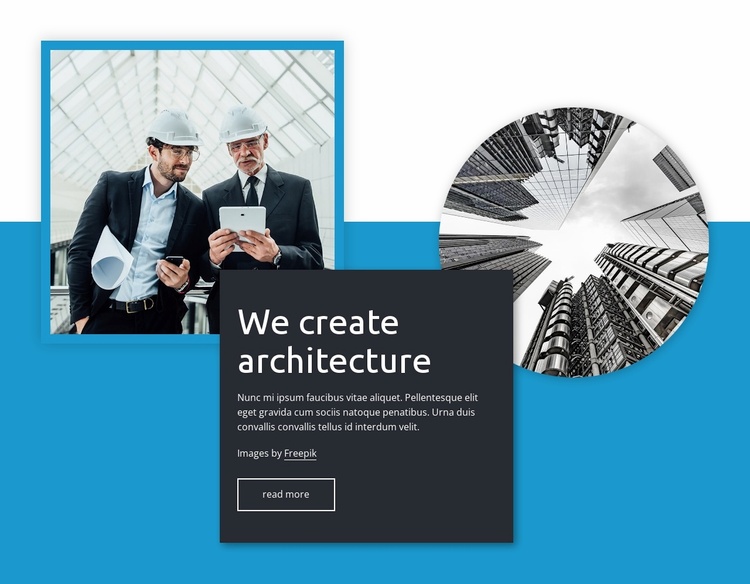 We create architecture Landing Page