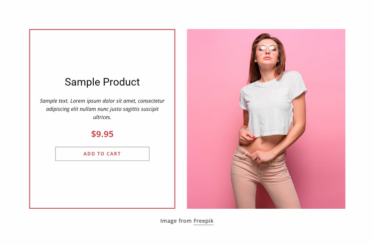 White top product details Website Template