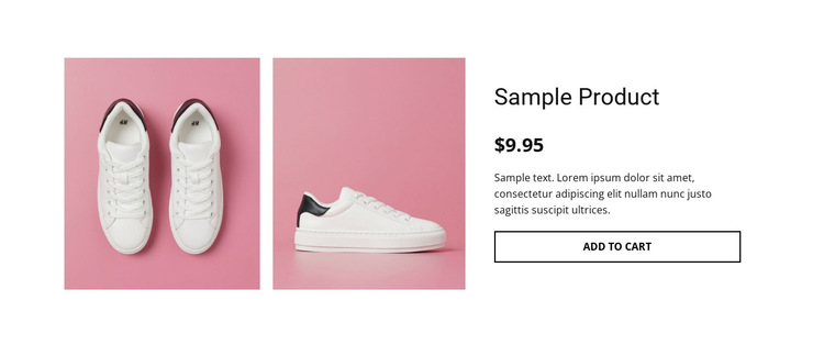 Sport shoes product details HTML5 Template