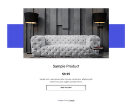 Cozy Sofa Product Details Web Designer